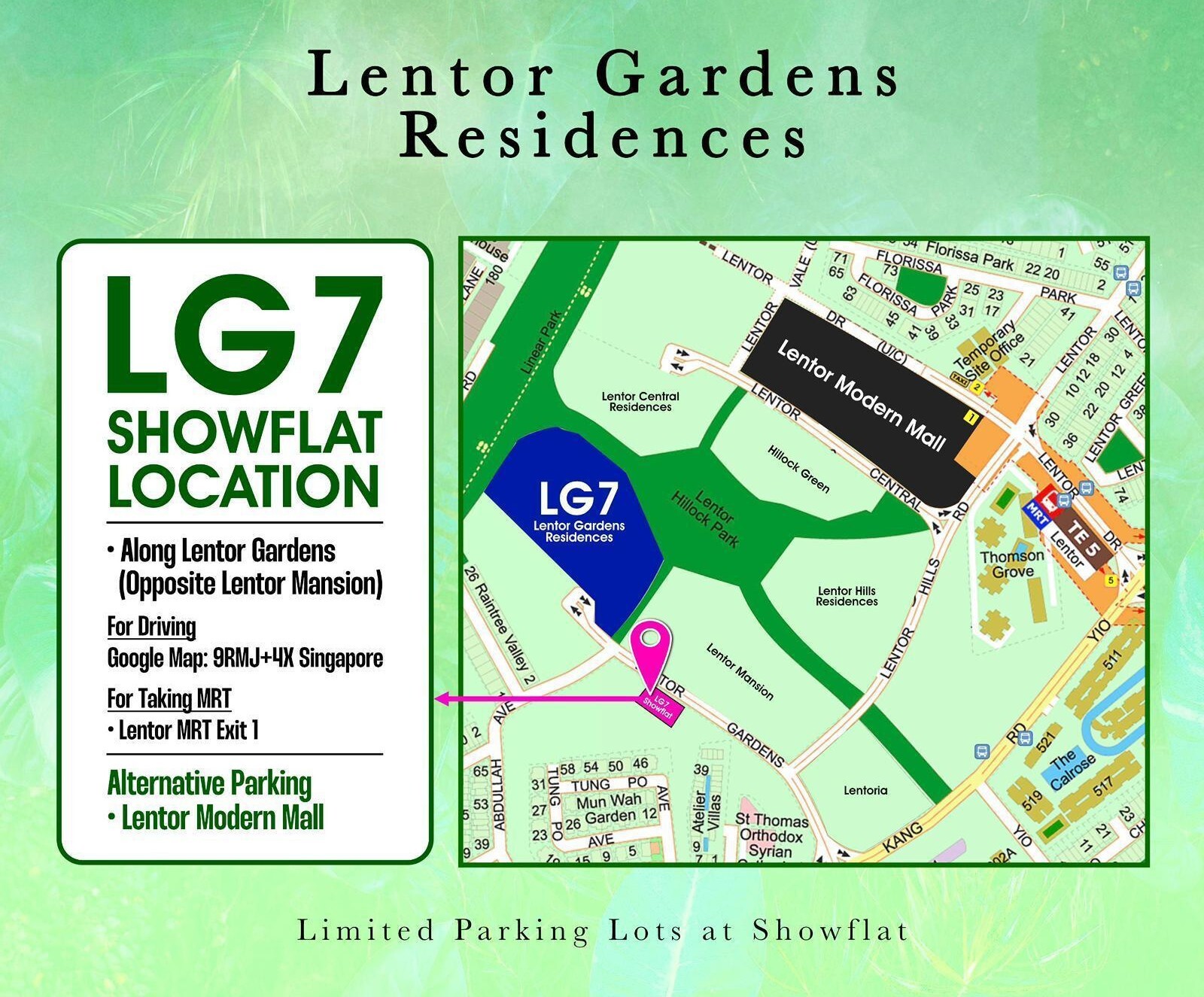 Lentor Gardens Residences showflat location map